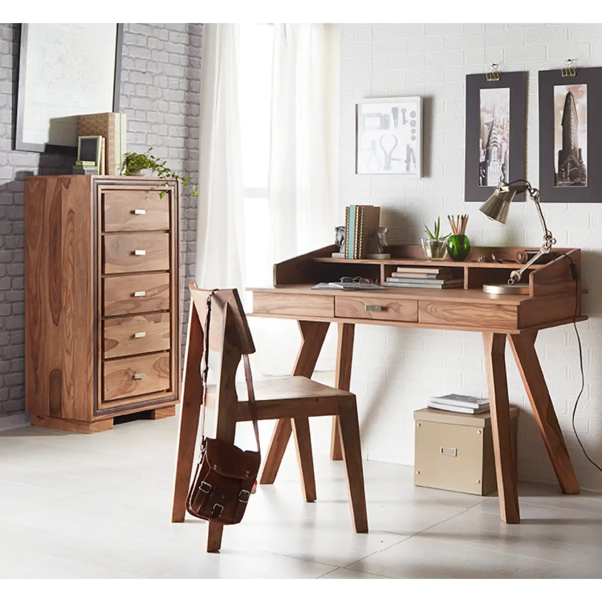 Indian Hub Jodhpur Sheesham Study Desk - Desk