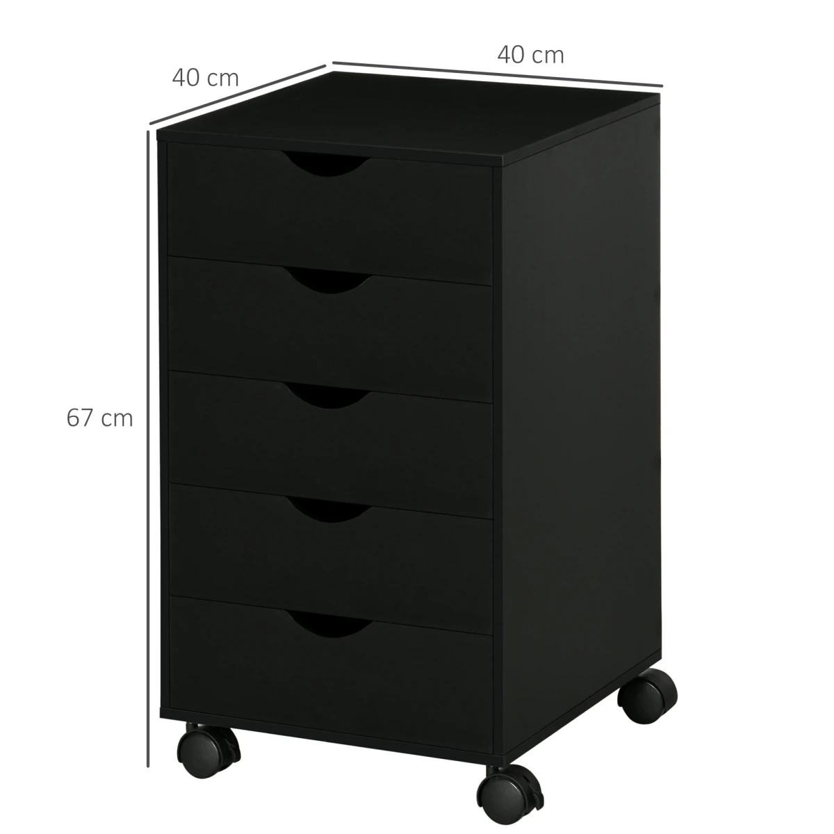 HOMCOM HOMCOM Filing Cabinet 5 Drawer Ballbearing - Filing Cabinet