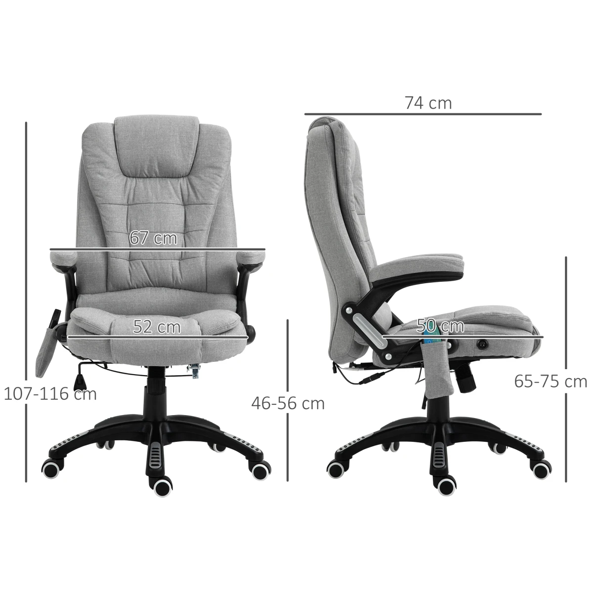 Unbranded Premium Reclining Chair SixPoint Massage Office - Office Chair