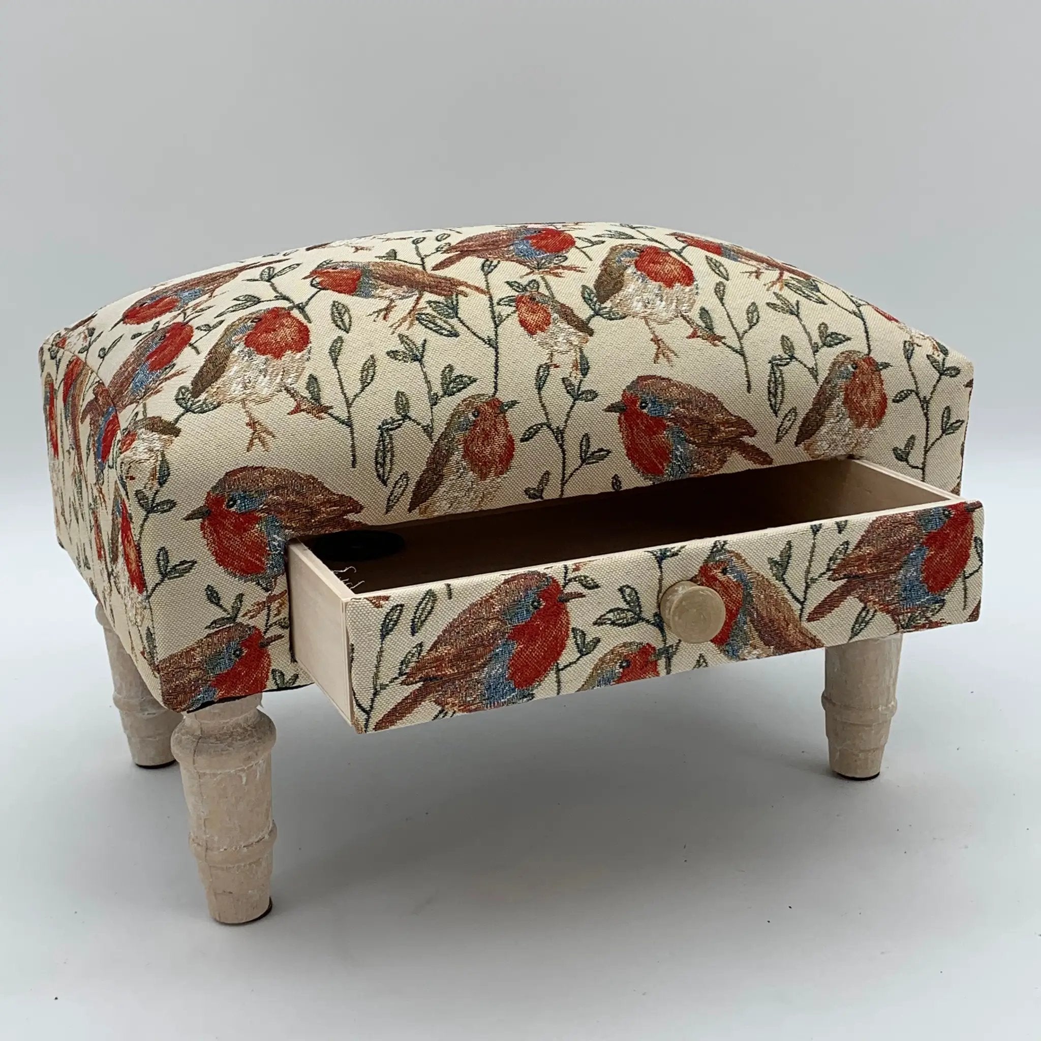 MSL ROBIN FABRIC FOOTSTOOL WITH DRAWER - Footstool