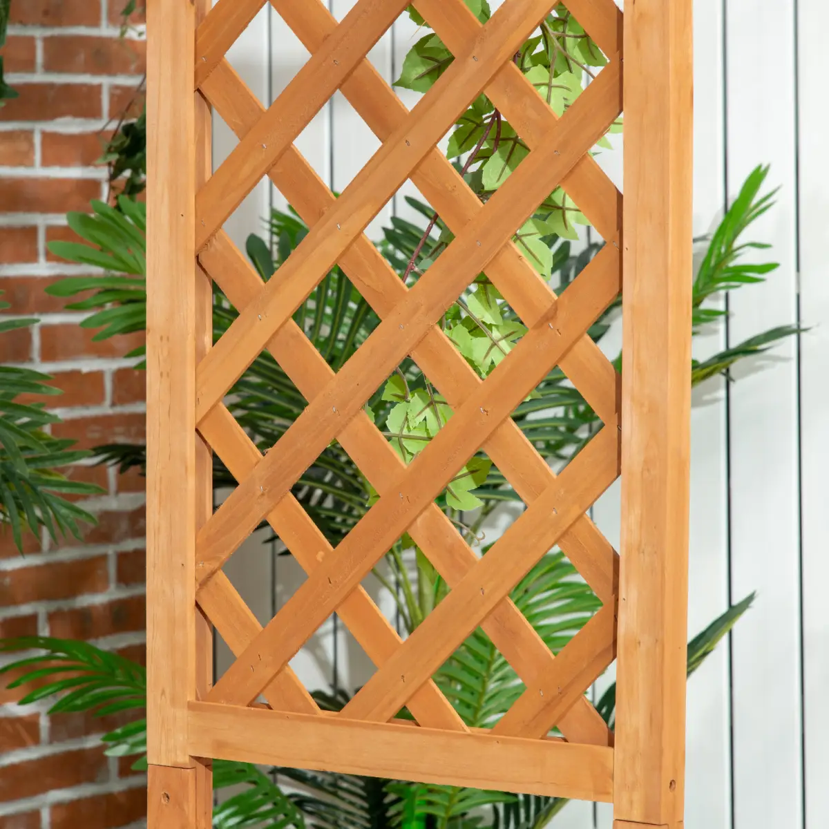Outsunny Patio Garden Bench, Arch Pergola with Natural Wooden Garden Arbour with Seat - Gazebos
