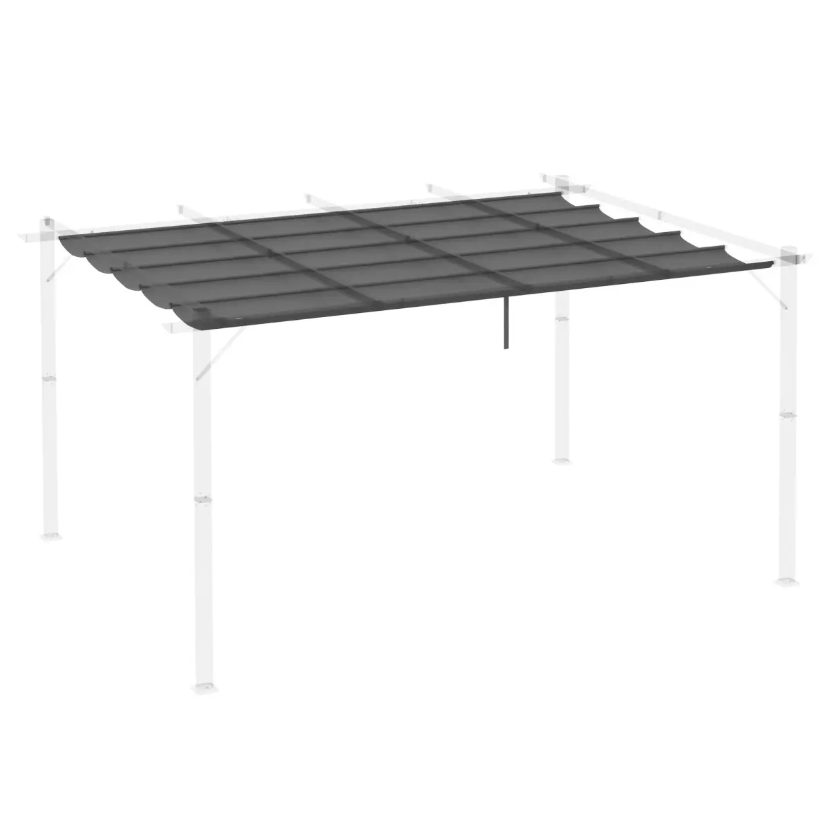 Outsunny Outsunny Pergola Shade Cover Replacement Canopy for 4 x 3(m) Pergola, Grey - Gazebos