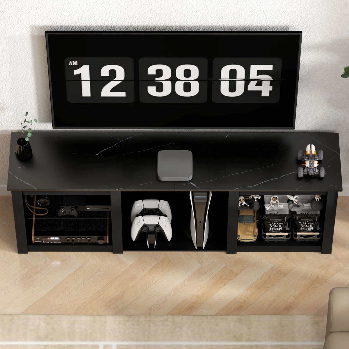 HOMCOM HOMCOM 160cm TV Unit With LED Lights For 65 Inch TV - TV Unit