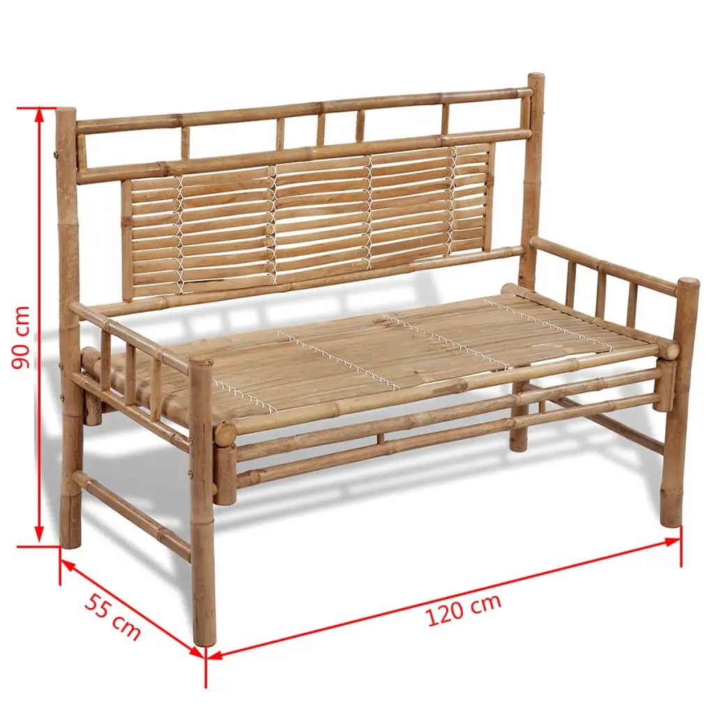 vidaXL vidaXL Garden Bench 120 cm Bamboo - Garden Chairs