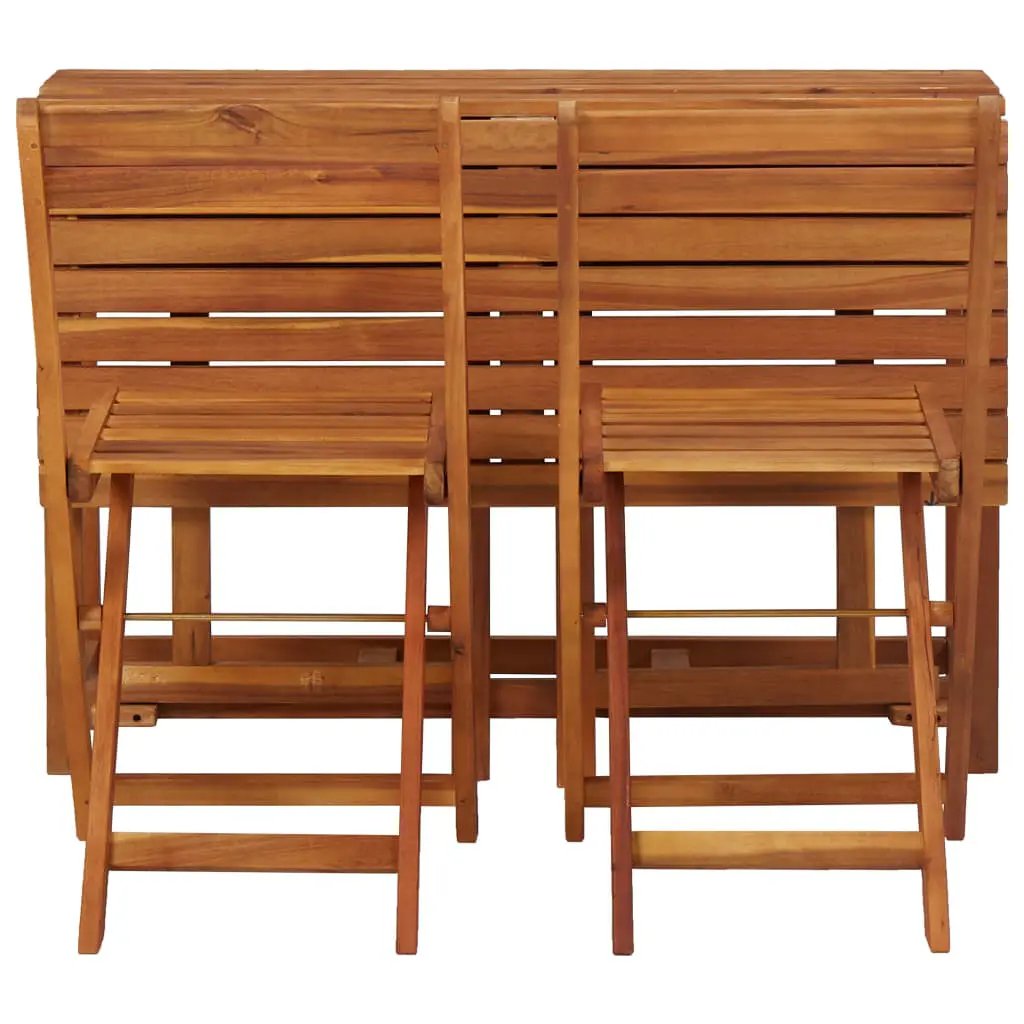 vidaXL vidaXL Garden Planter Table with 2 Bistro Chairs Solid Acacia Wood - Garden Chairs
