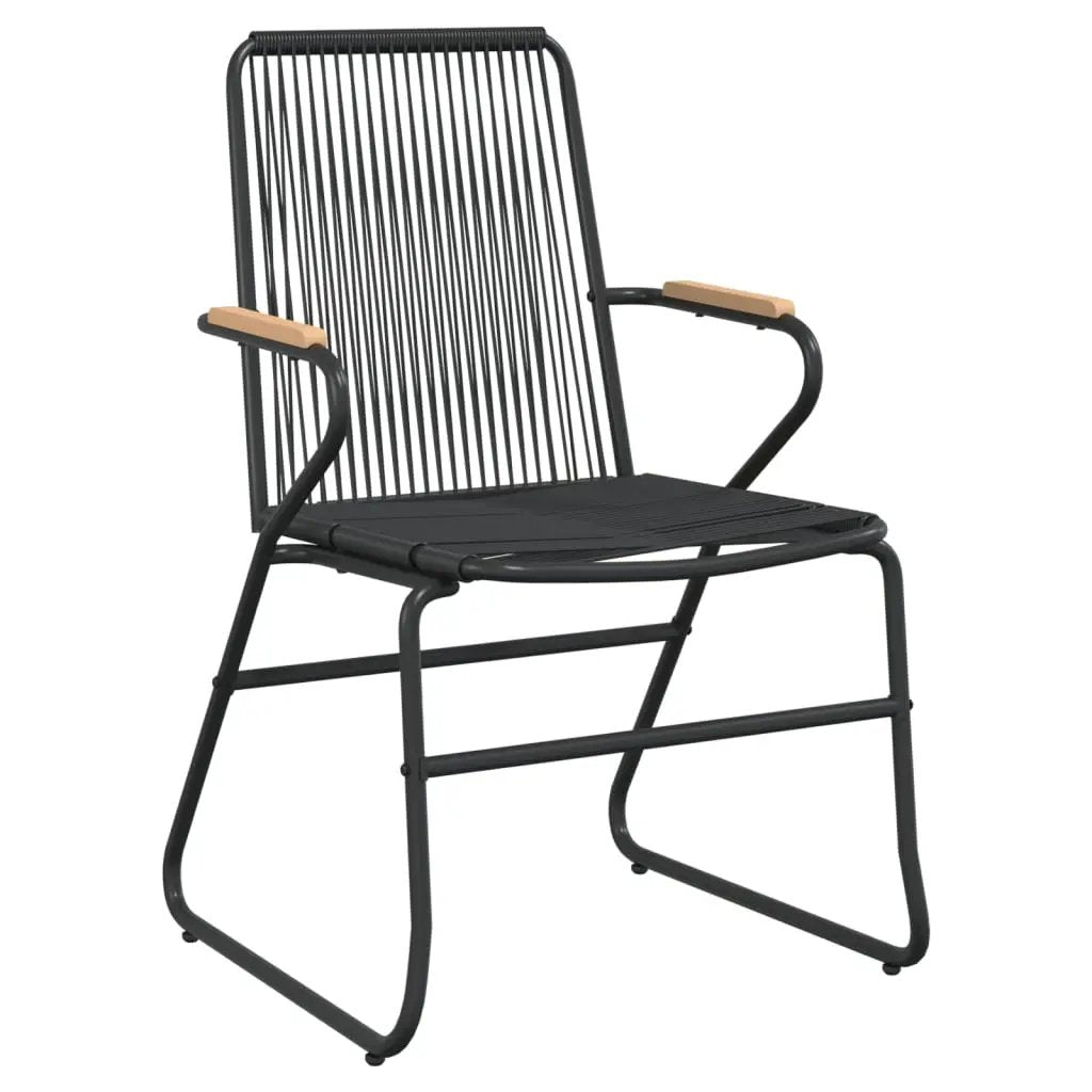 vidaXL vidaXL Garden Chairs 4 pcs Black 58x59x85.5 cm PVC Rattan -