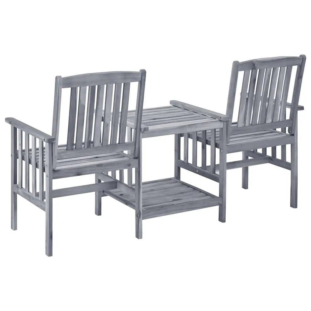 vidaXL vidaXL Garden Chairs with Tea Table 159x61x92 cm Solid Acacia Wood - Garden Chairs