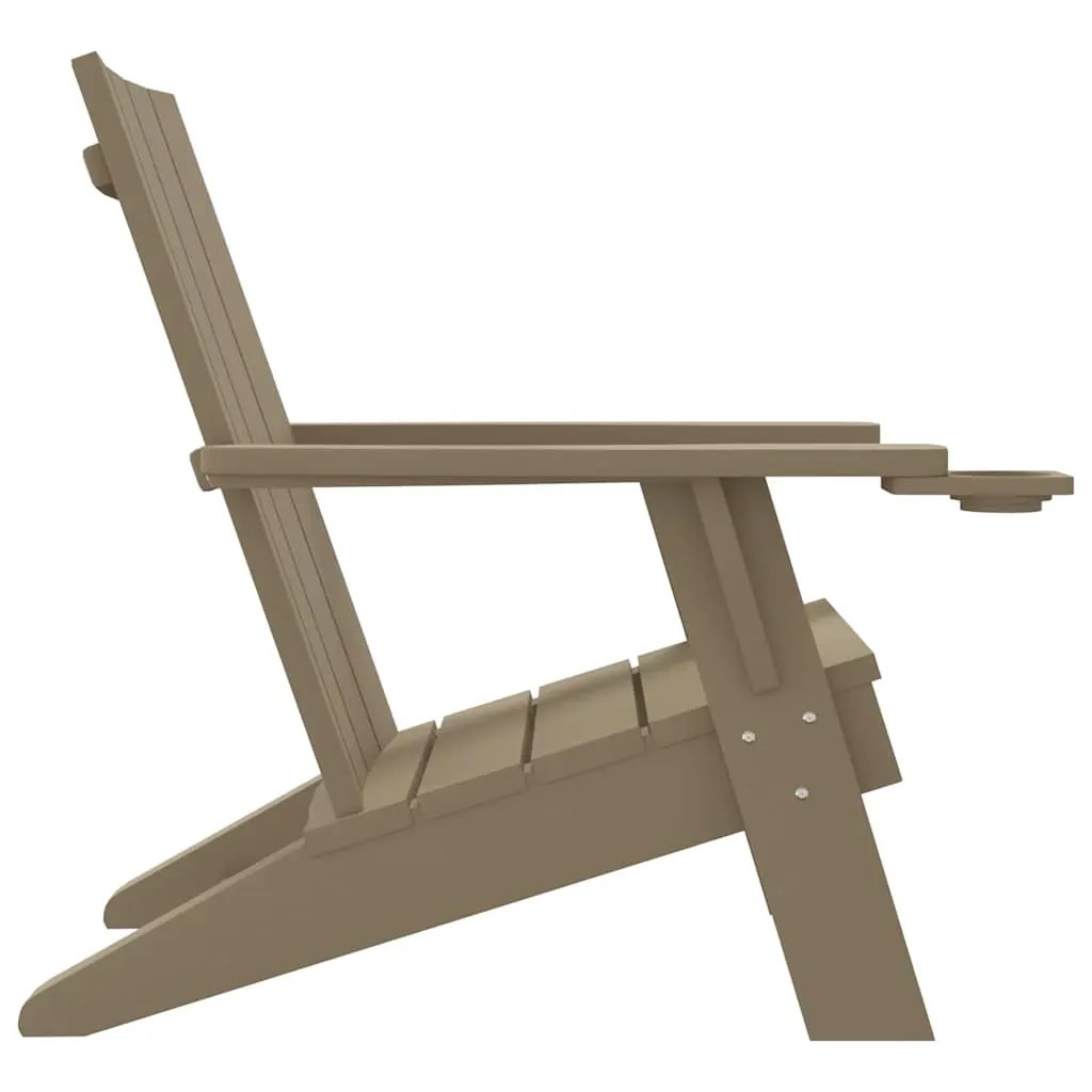vidaXL vidaXL Garden Adirondack Chair Light Brown 75x88.5x89.5cm Polypropylene - Garden Chairs