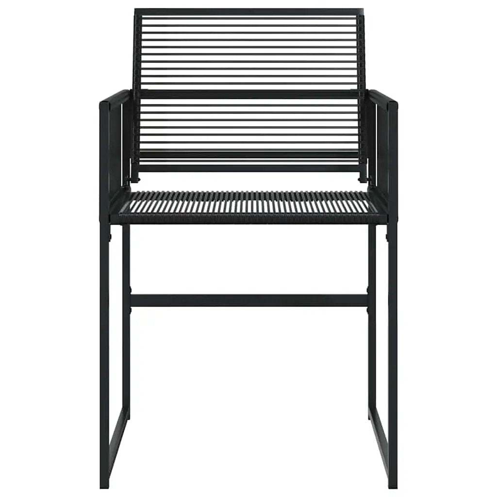 vidaXL vidaXL Garden Chairs 4 pcs Black Poly Rattan - Garden Chairs