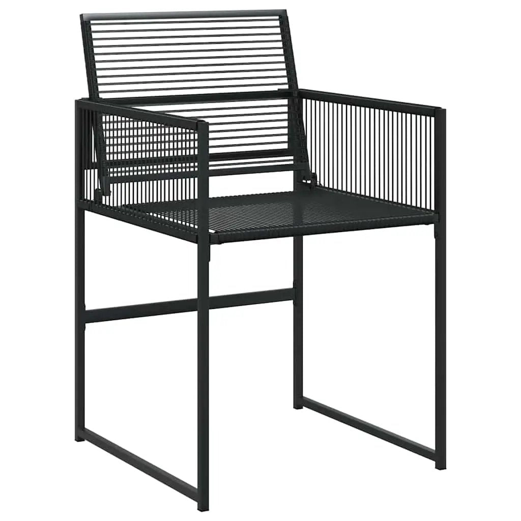 vidaXL vidaXL Garden Chairs 4 pcs Black Poly Rattan - Garden Chairs