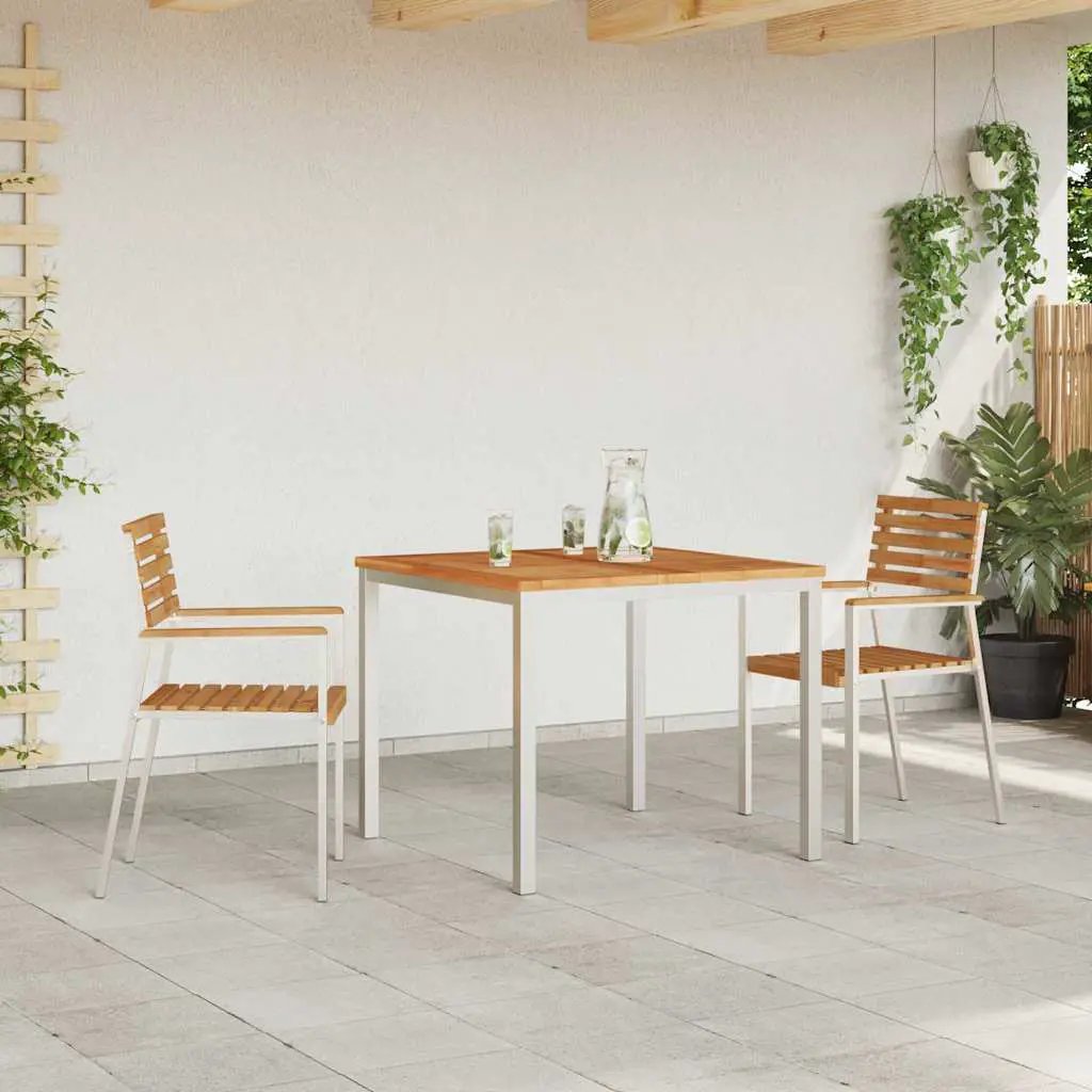vidaXL vidaXL Garden Chair 2 pcs Oil Natural Solid Teak Wood - Garden Chairs