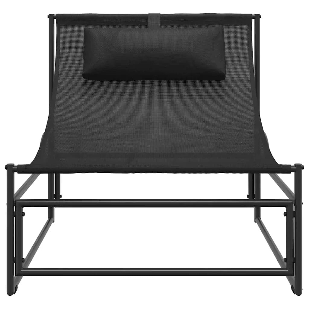 vidaXL vidaXL Garden Lounger Chair Anthracite 87x74x73 cm Steel and Textilene - Garden Chairs