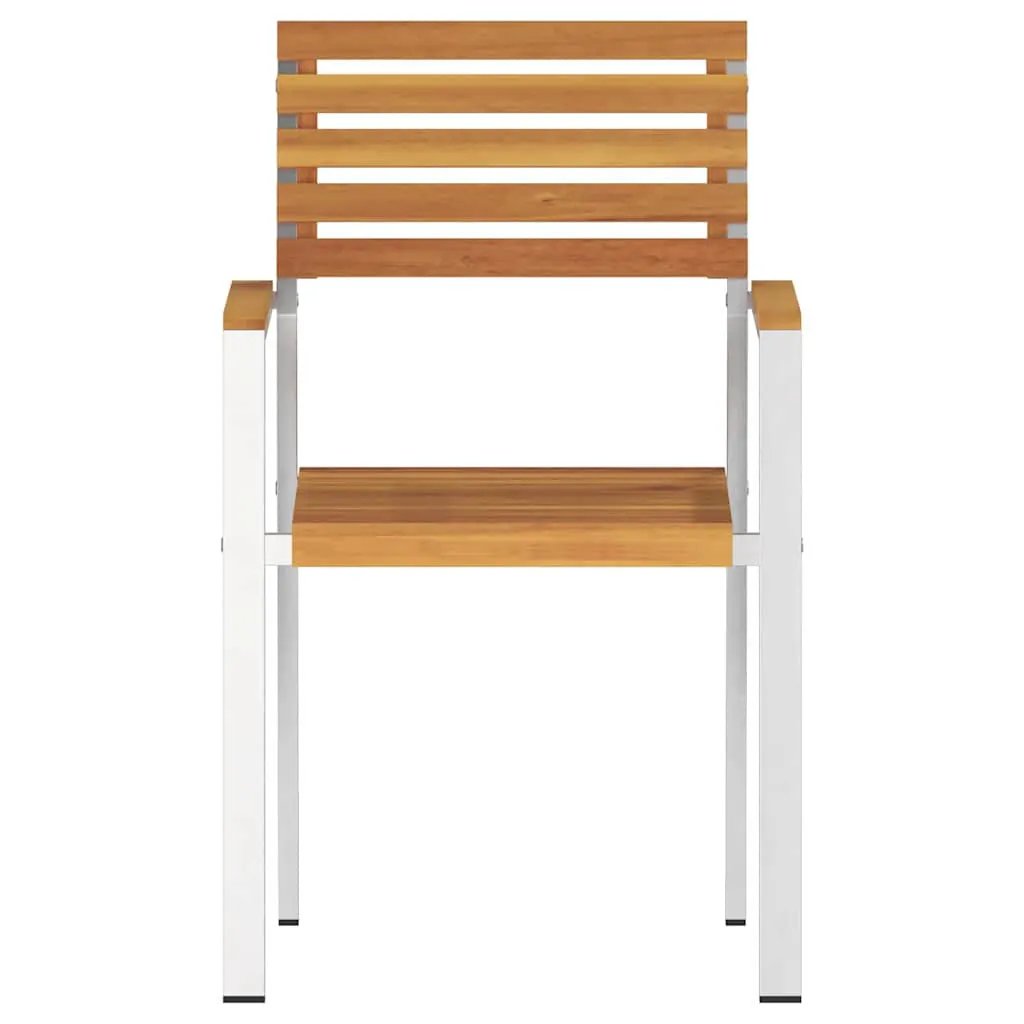 vidaXL vidaXL Garden Chair 8 pcs Oil Natural Solid Acacia Wood - Garden Chairs