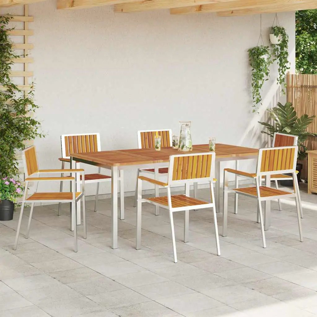 vidaXL vidaXL Garden Chair 6 pcs Brown 56 x 54.5 x 87 cm Solid Acacia Wood -