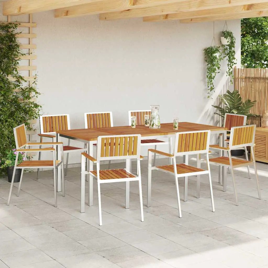 vidaXL vidaXL Garden Chair 8 pcs Brown 56 x 54.5 x 87 cm Solid Acacia Wood -