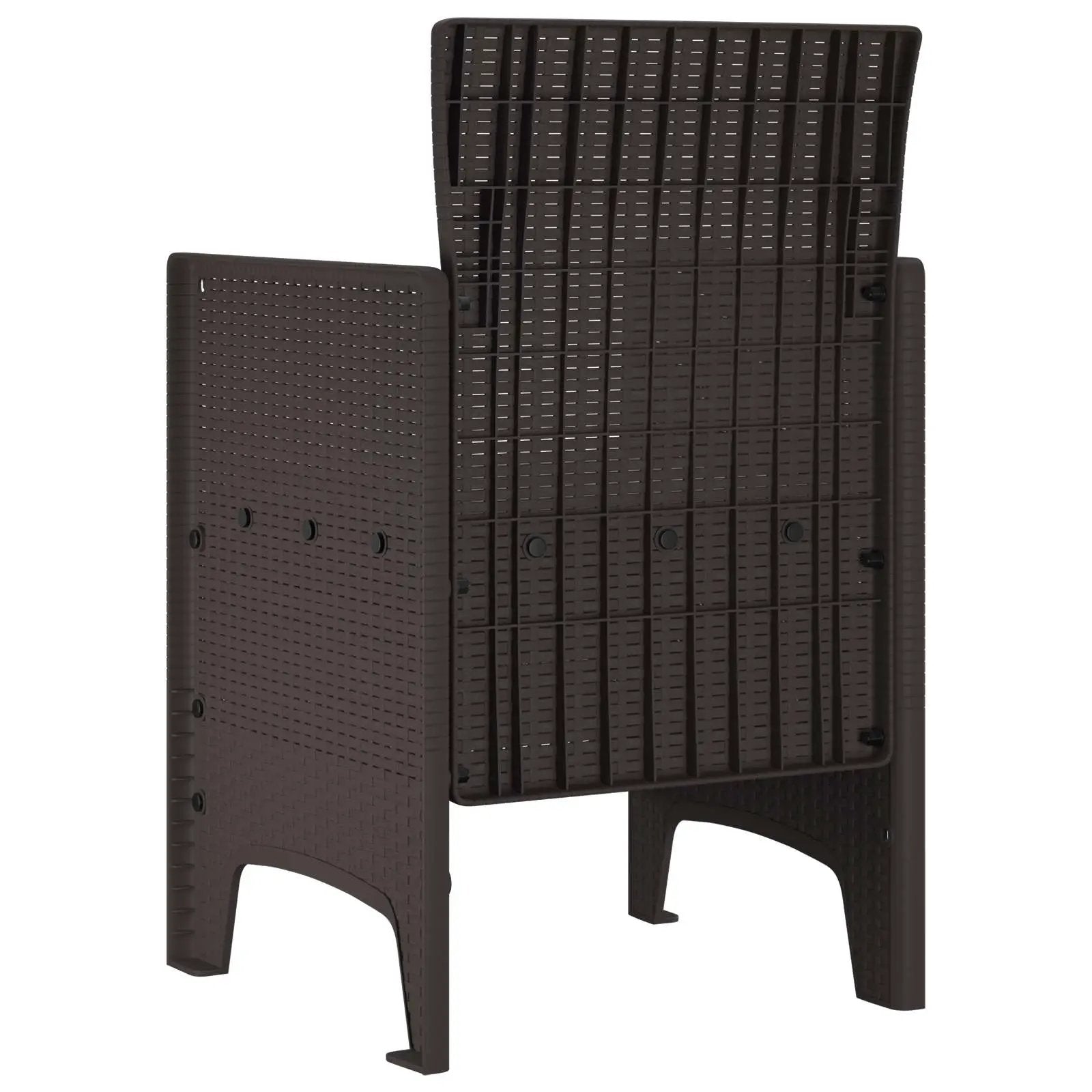 vidaXL vidaXL Garden Chair 2 pcs Brown Polypropylene - Garden Chairs