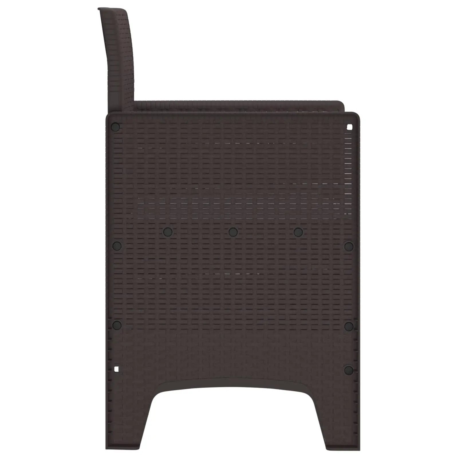 vidaXL vidaXL Garden Chair 2 pcs Brown Polypropylene - Garden Chairs