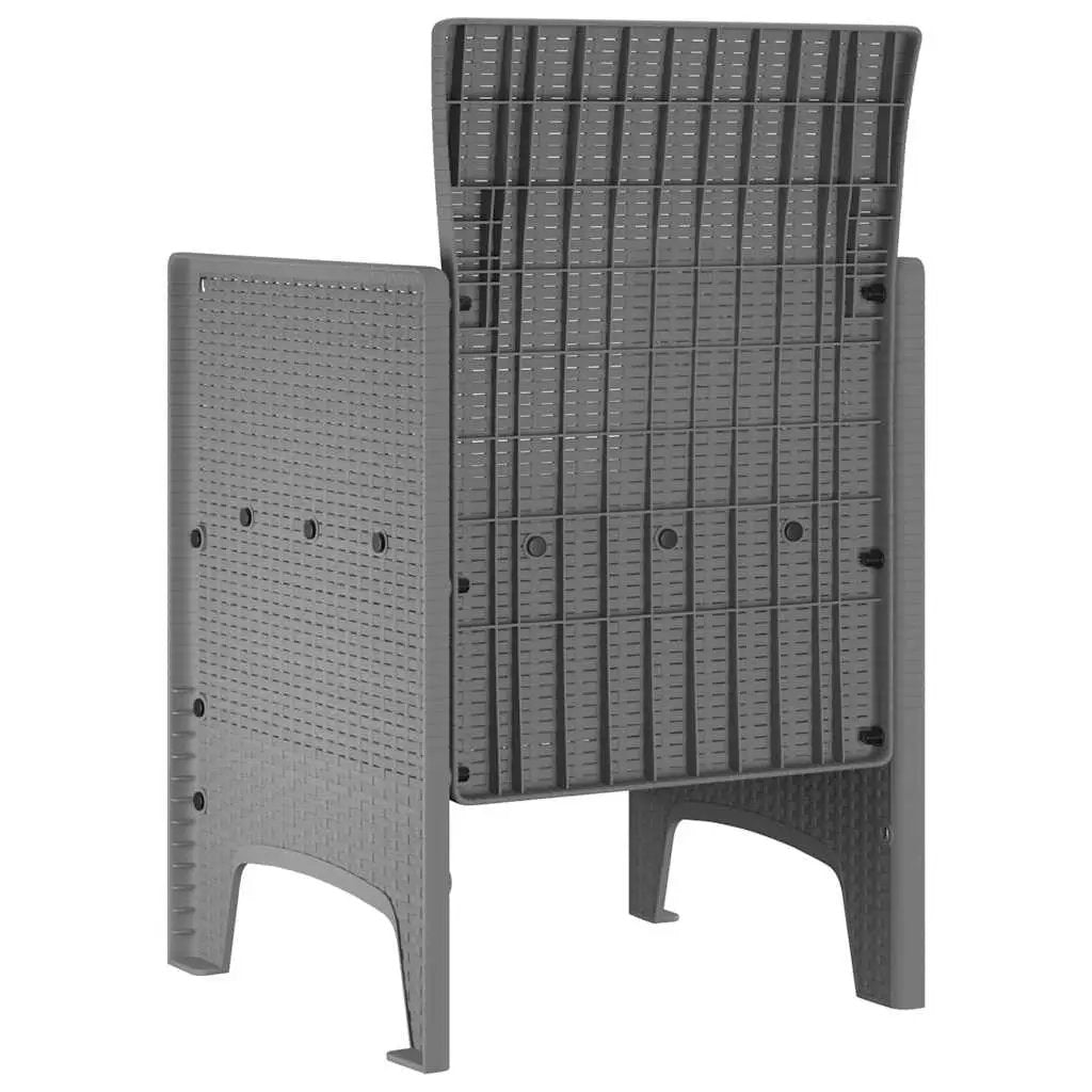 vidaXL vidaXL Garden Chair 2 pcs Light Grey 53 x 49 x 85 cm Polypropylene -