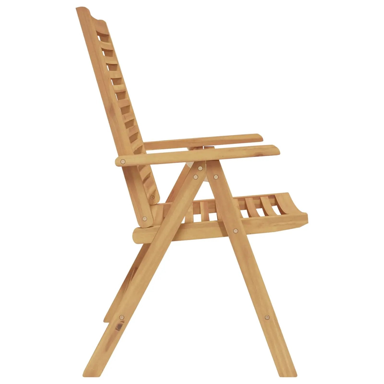 vidaXL vidaXL Chair Folding 4 pcs Brown 64.5 x 52 x 108 cm Solid Teak Wood -