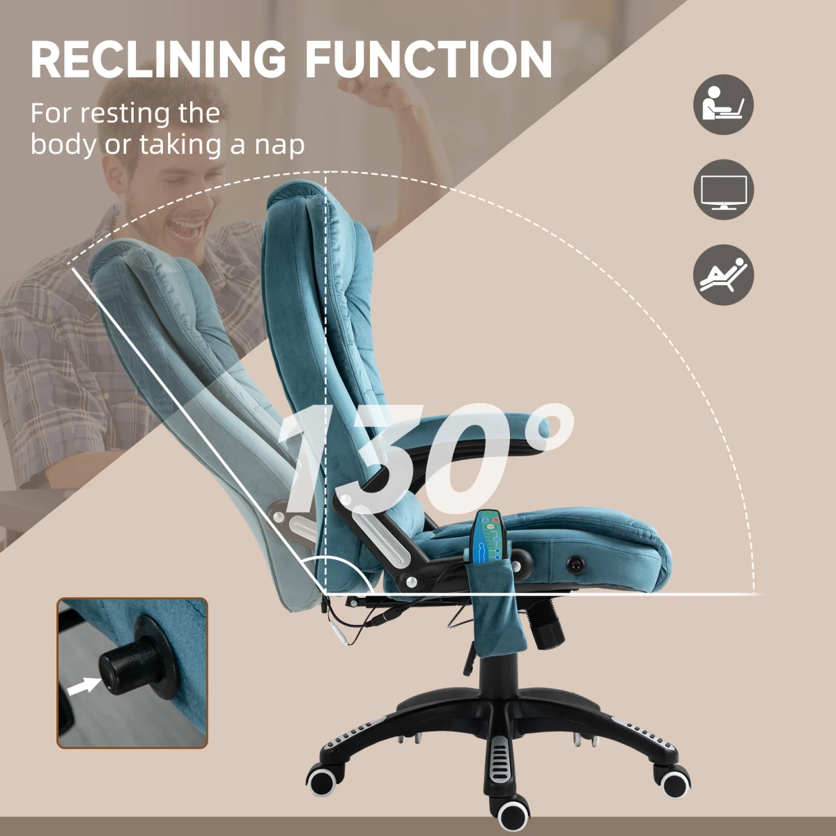 Premium Executive Recliner Std 360 Massage Office by Unbranded