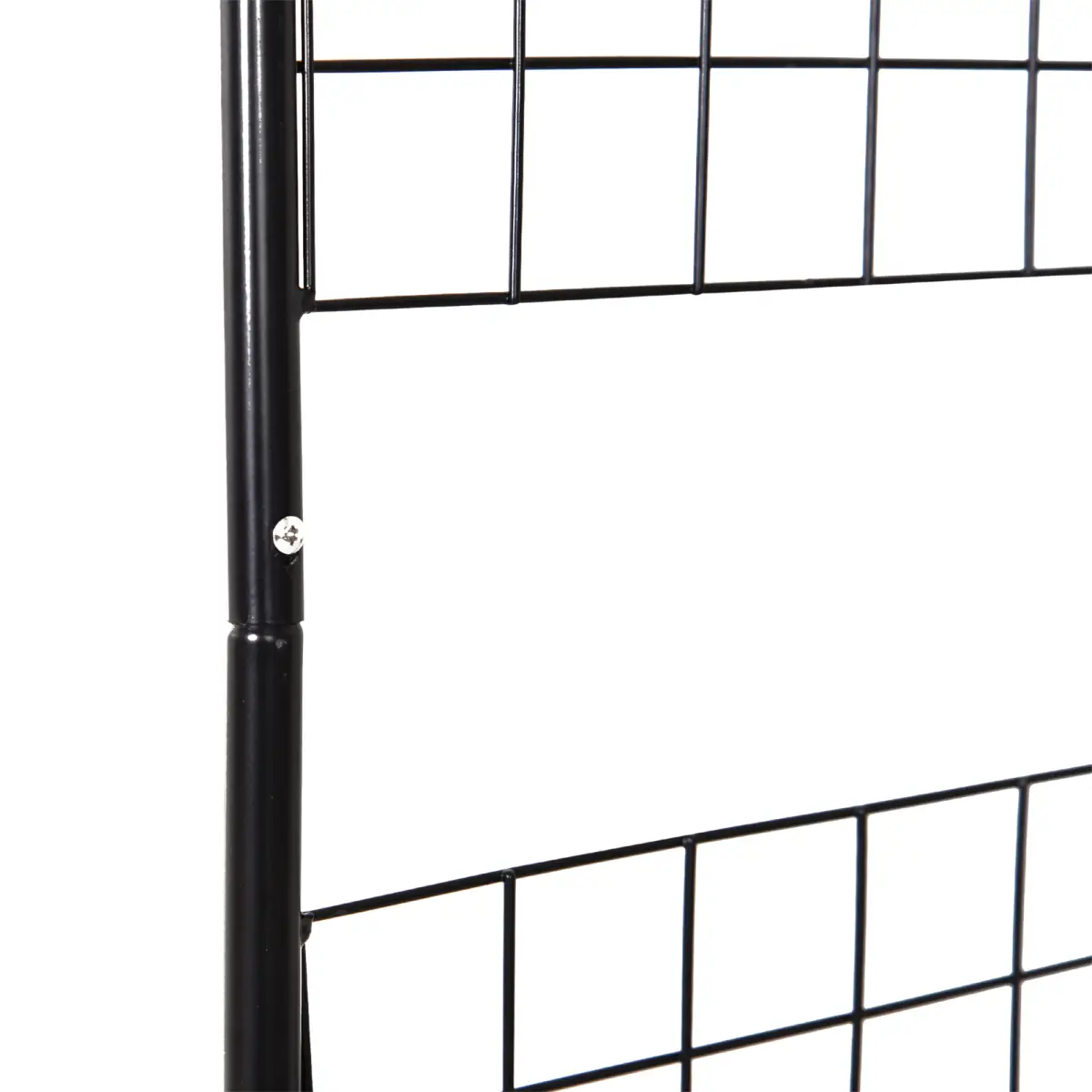 Outsunny Steel Frame Backyard Pergola for Plants & Trellis Garden Arch Black - Gazebos