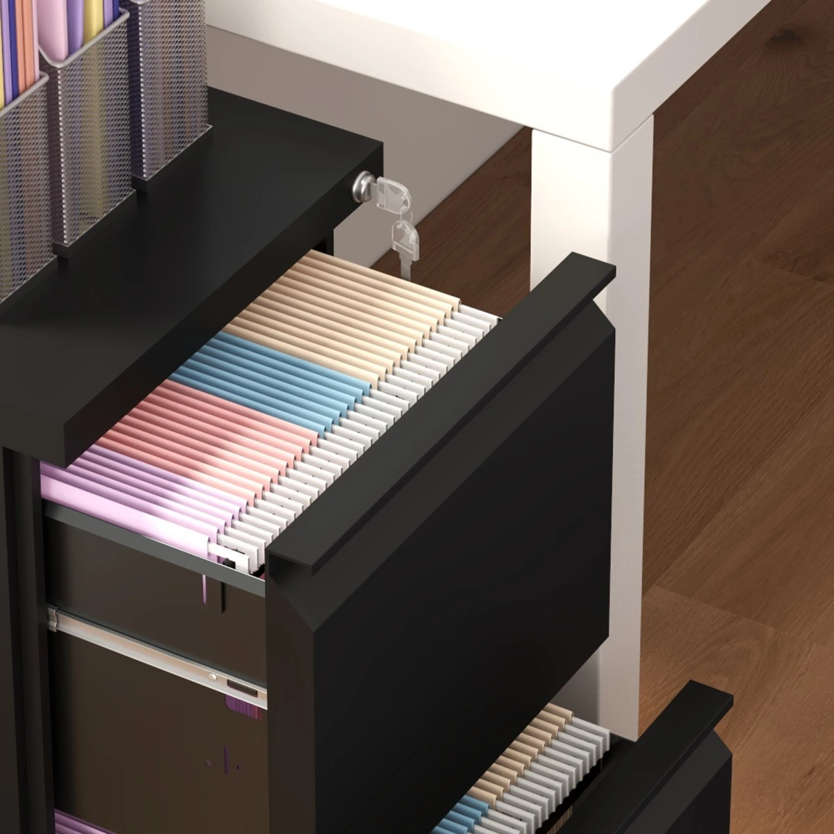 Vinsetto Steel File Cabinet 2-Drawer Lock Office by Vinsetto