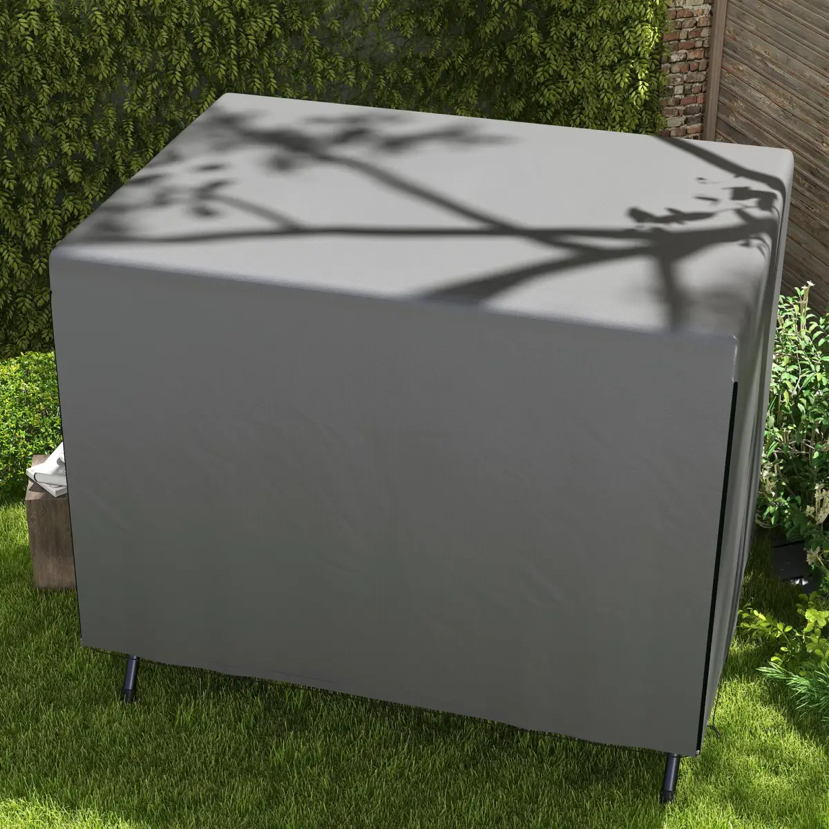 Outsunny Outsunny Patio Swing Chair Cover Garden Furniture Protector 215x155x150cm Grey - Hammocks
