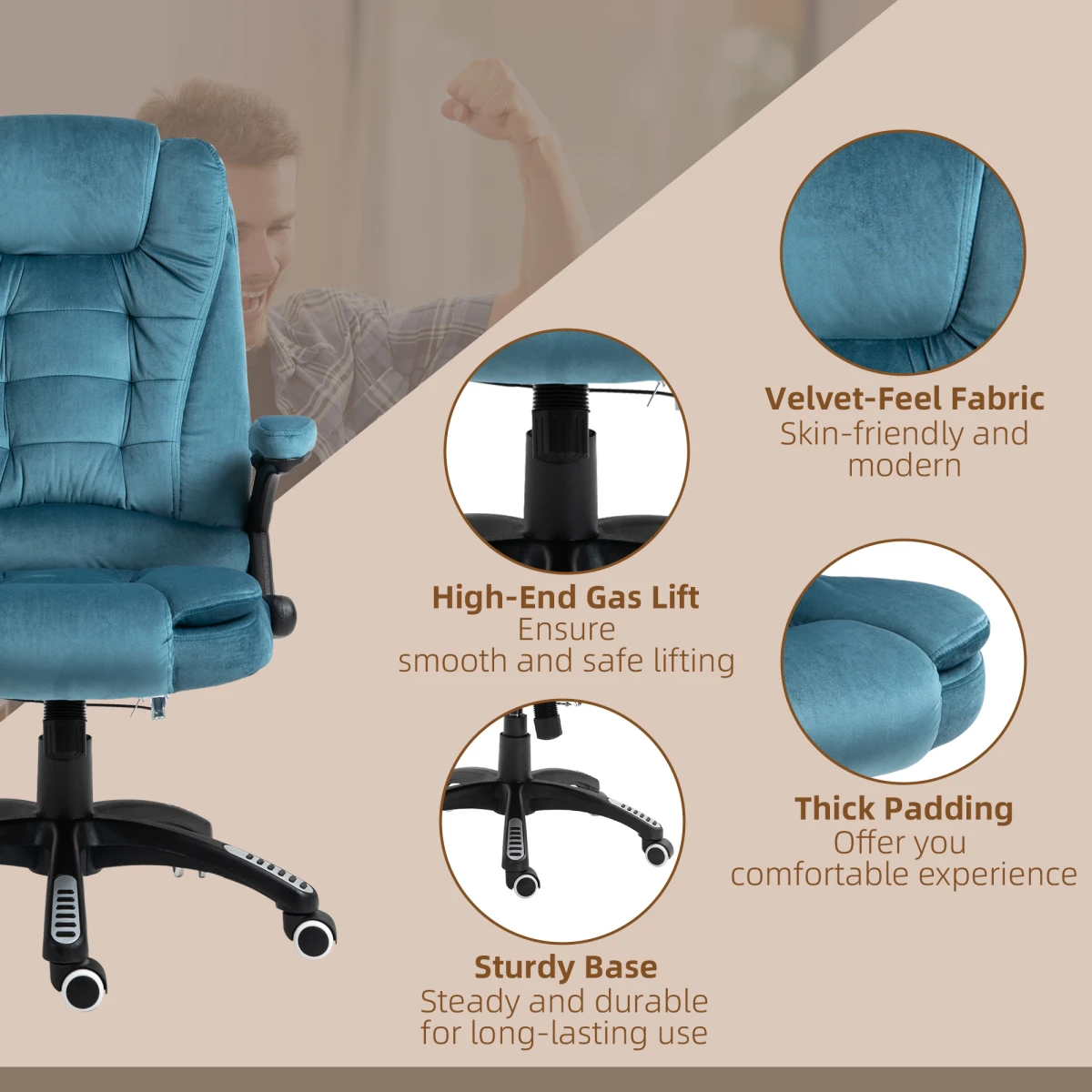 Premium Executive Recliner Std 360 Massage Office by Unbranded