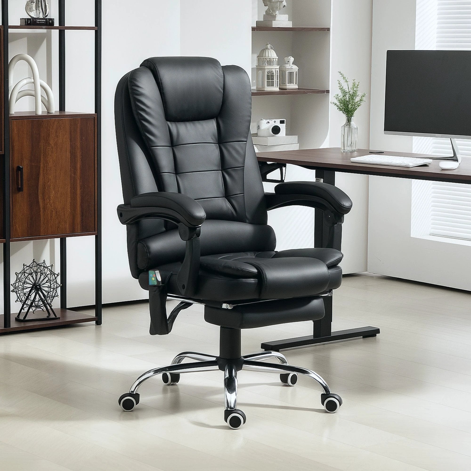Vinsetto Ergonomic Heated 6 Points Vibration Massage Office Chair Black by Vinsetto