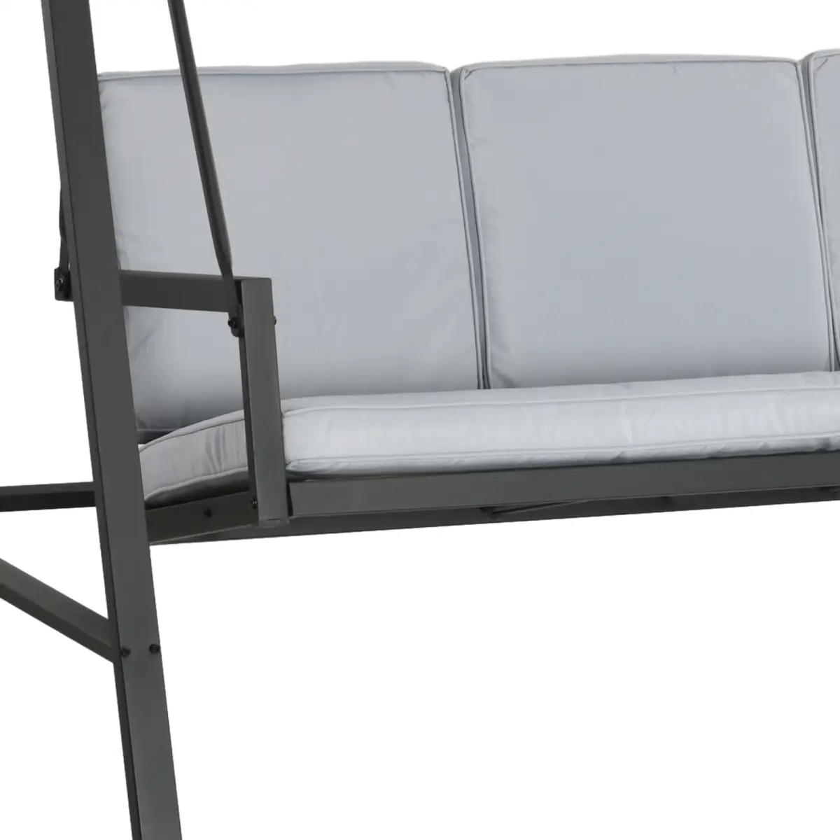 Outsunny Outsunny 3 Seater Garden Swing Chair with Adjustable Canopy and Cushions, Beige - Hammocks