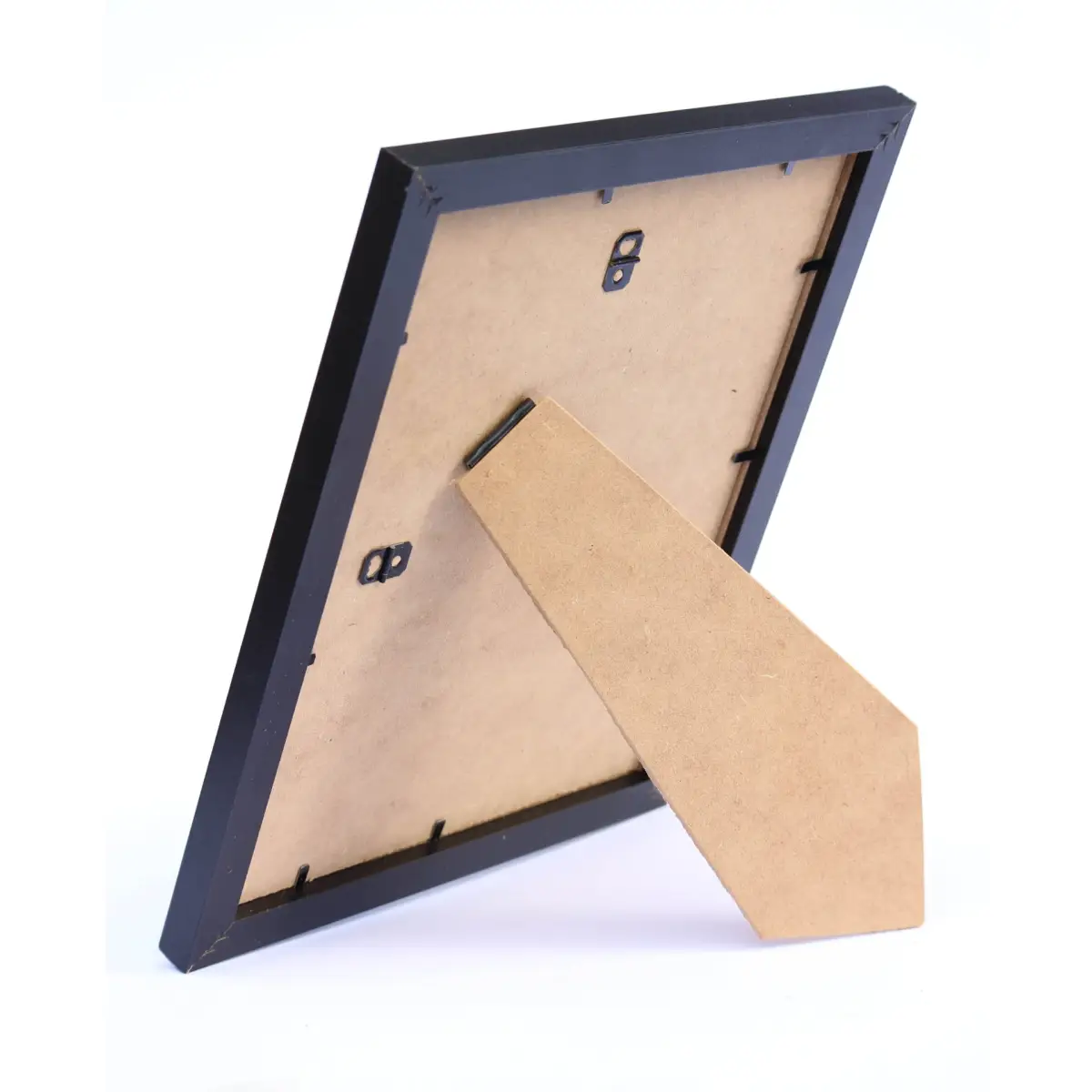 Unbranded Foil Wrapped MDF Picture Photo Frame Fitted with Perspex Plexiglass, Black Frame - Photo Frame