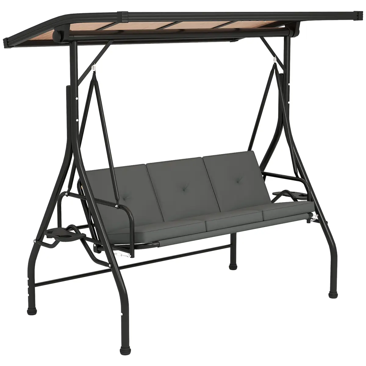 Outsunny Outsunny 3 Seater Garden Swing Seat Bed, Convertible Swing Chair - Hammocks