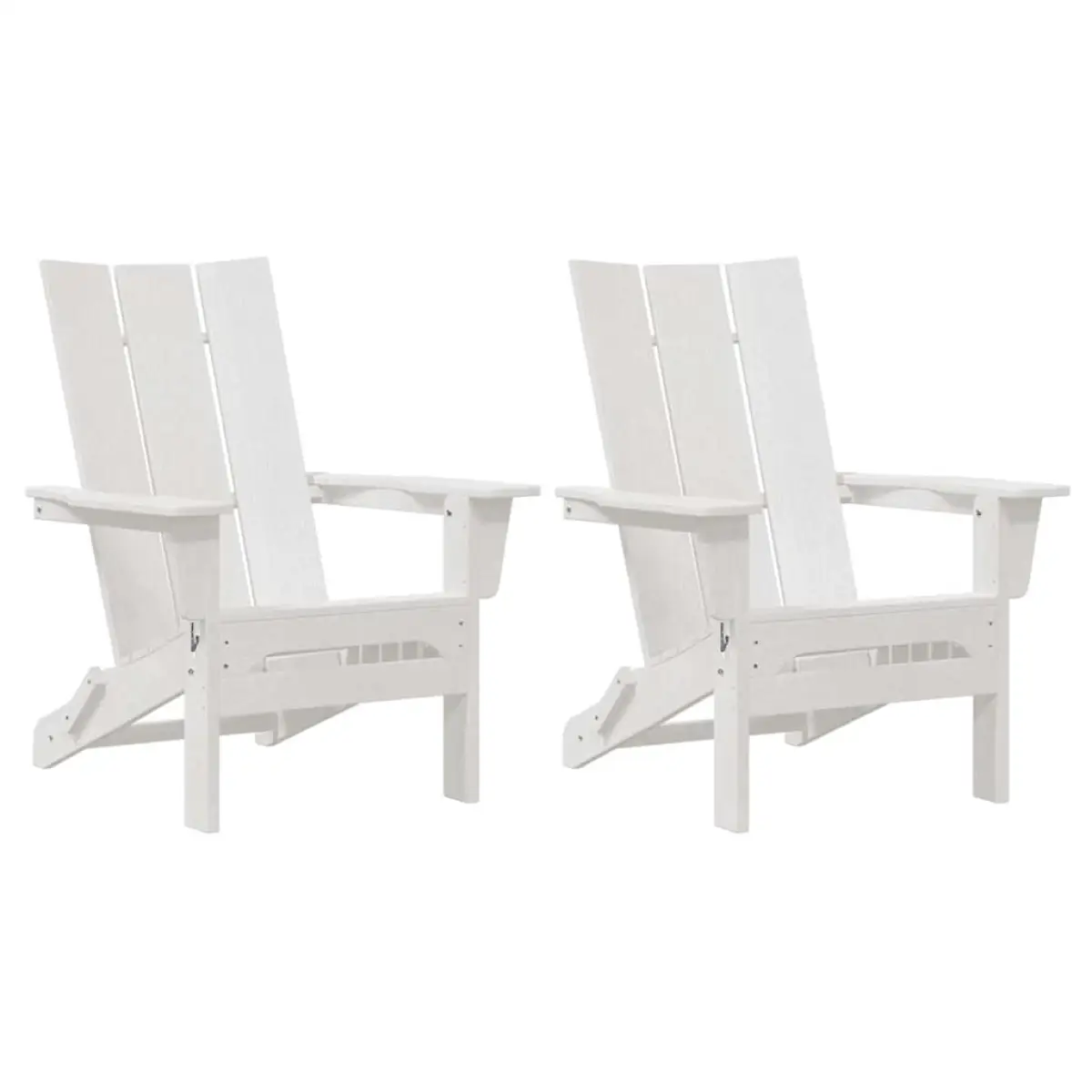 vidaXL vidaXL Garden Chair 2 pcs White 80.5 x 74.5 x 92 cm Polyethylene -