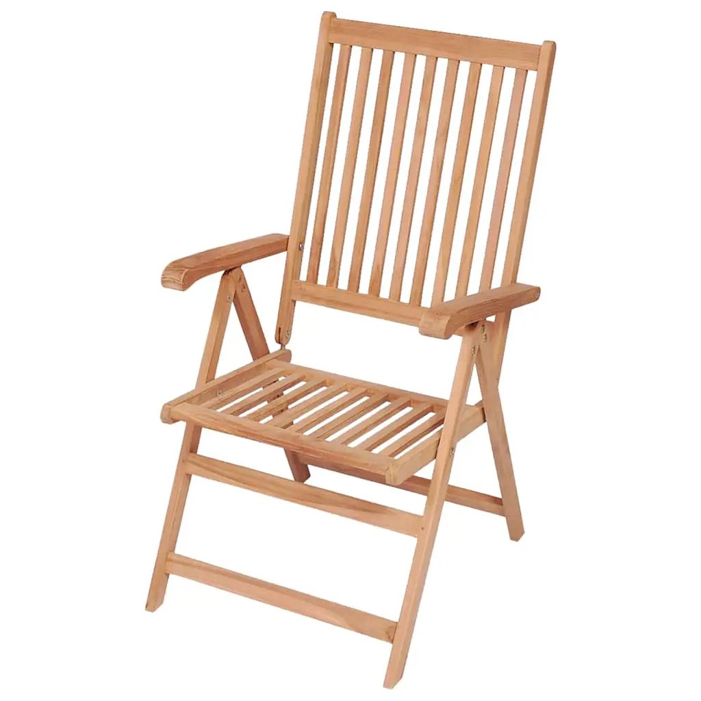 vidaXL vidaXL Reclining Garden Chairs 2 pcs Solid Teak Wood - Garden Chairs