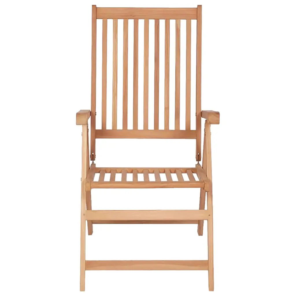 vidaXL vidaXL Reclining Garden Chairs 2 pcs Solid Teak Wood - Garden Chairs