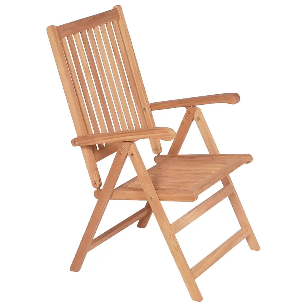 vidaXL vidaXL Reclining Garden Chairs 2 pcs Solid Teak Wood - Garden Chairs