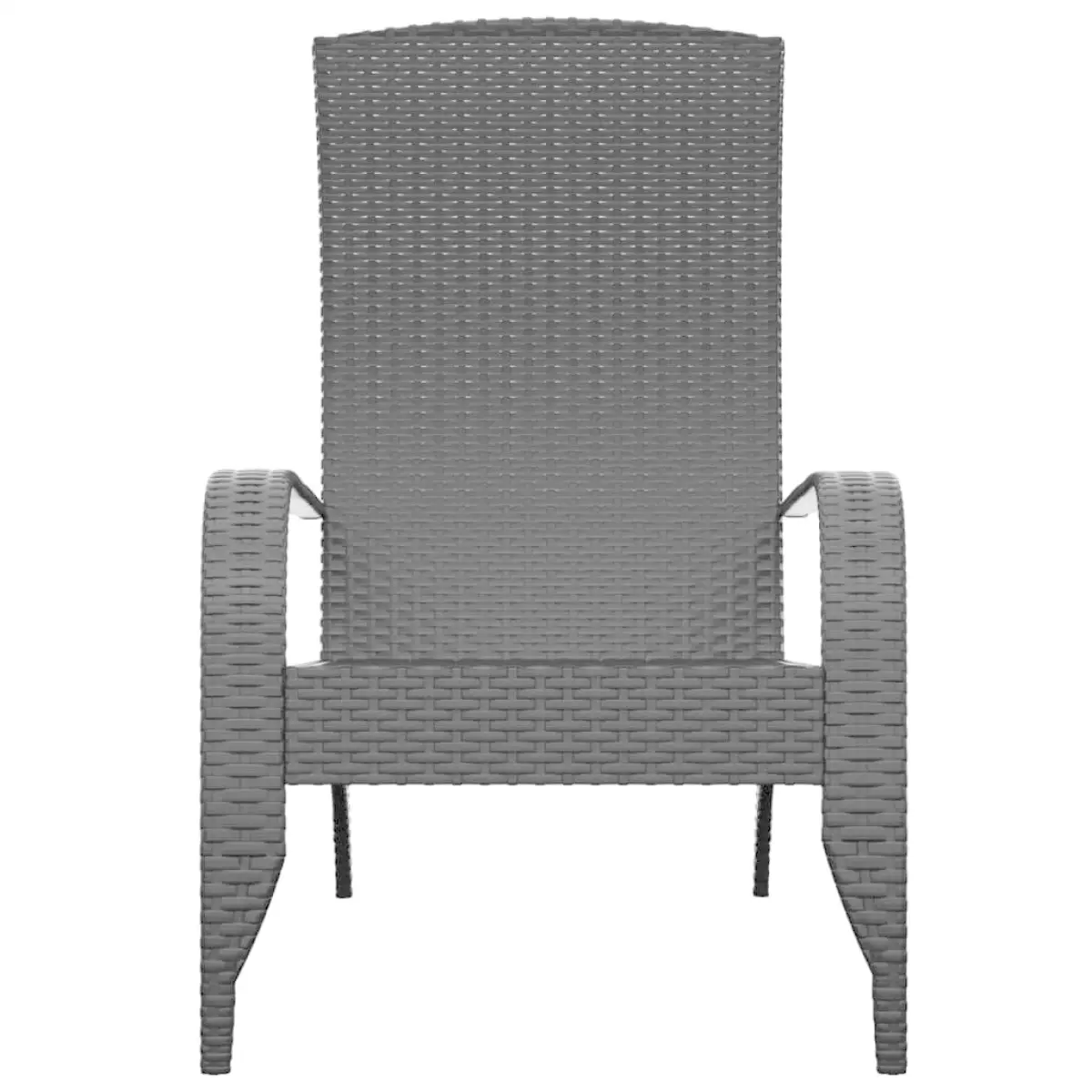 vidaXL vidaXL Garden Adirondack Chair Black Poly Rattan - Garden Chairs
