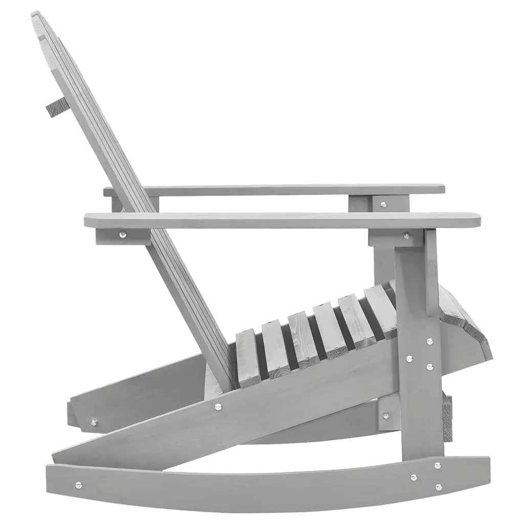 vidaXL vidaXL Garden Rocking Chair Wood Grey - Garden Chairs