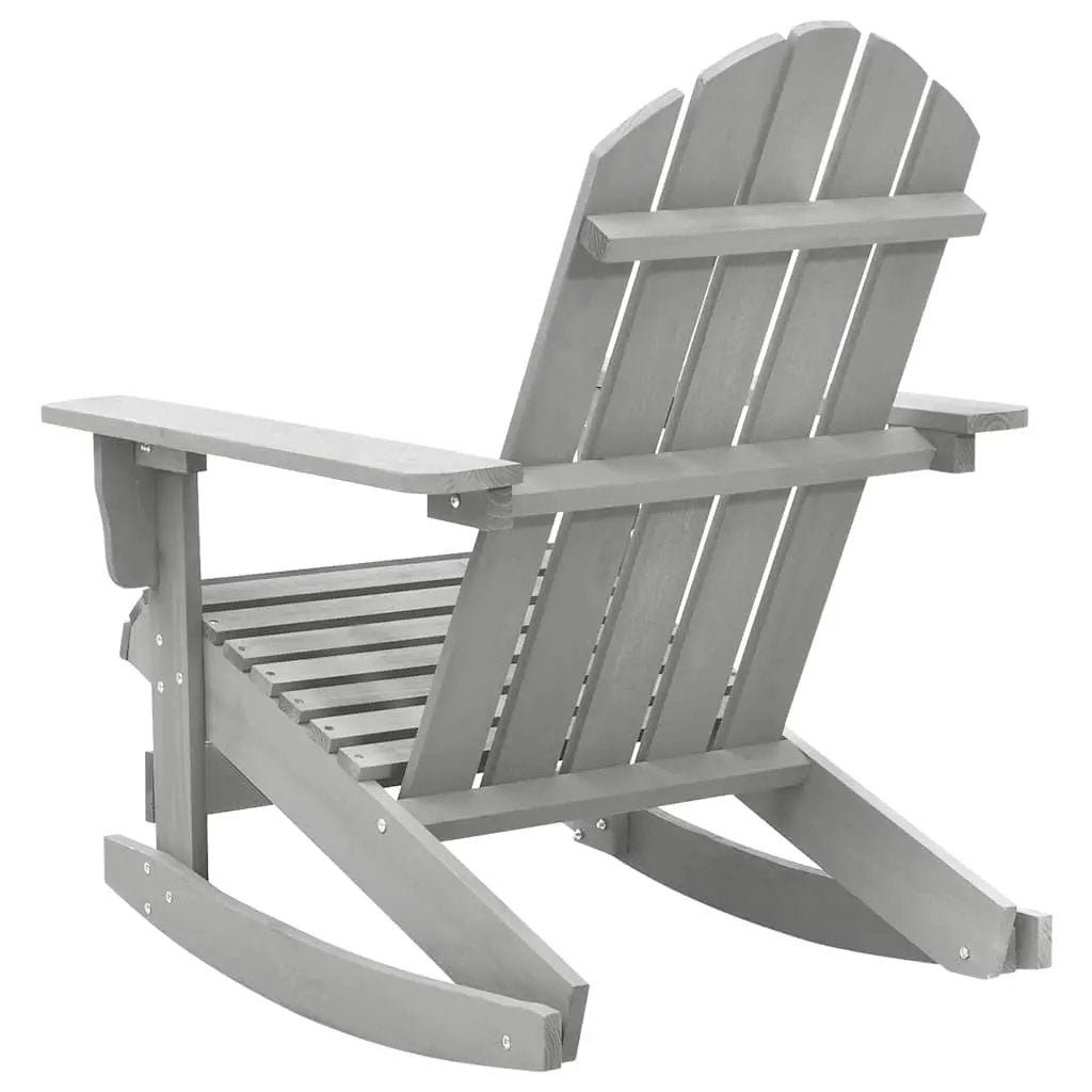 vidaXL vidaXL Garden Rocking Chair Wood Grey - Garden Chairs