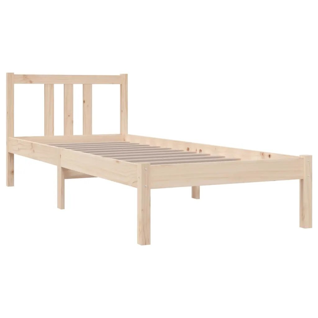 vidaXL vidaXL Bed Frame without Mattress Solid Wood 75x190 cm Small Single Small Single - Bed Frames