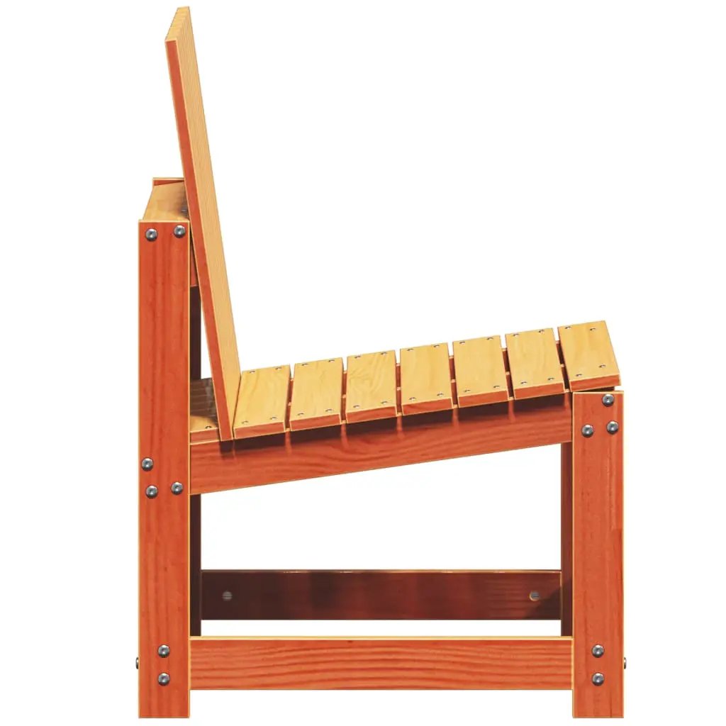 vidaXL vidaXL Garden Chair Wax Brown 50.5x55x77 cm Solid Wood Pine - Garden Chairs