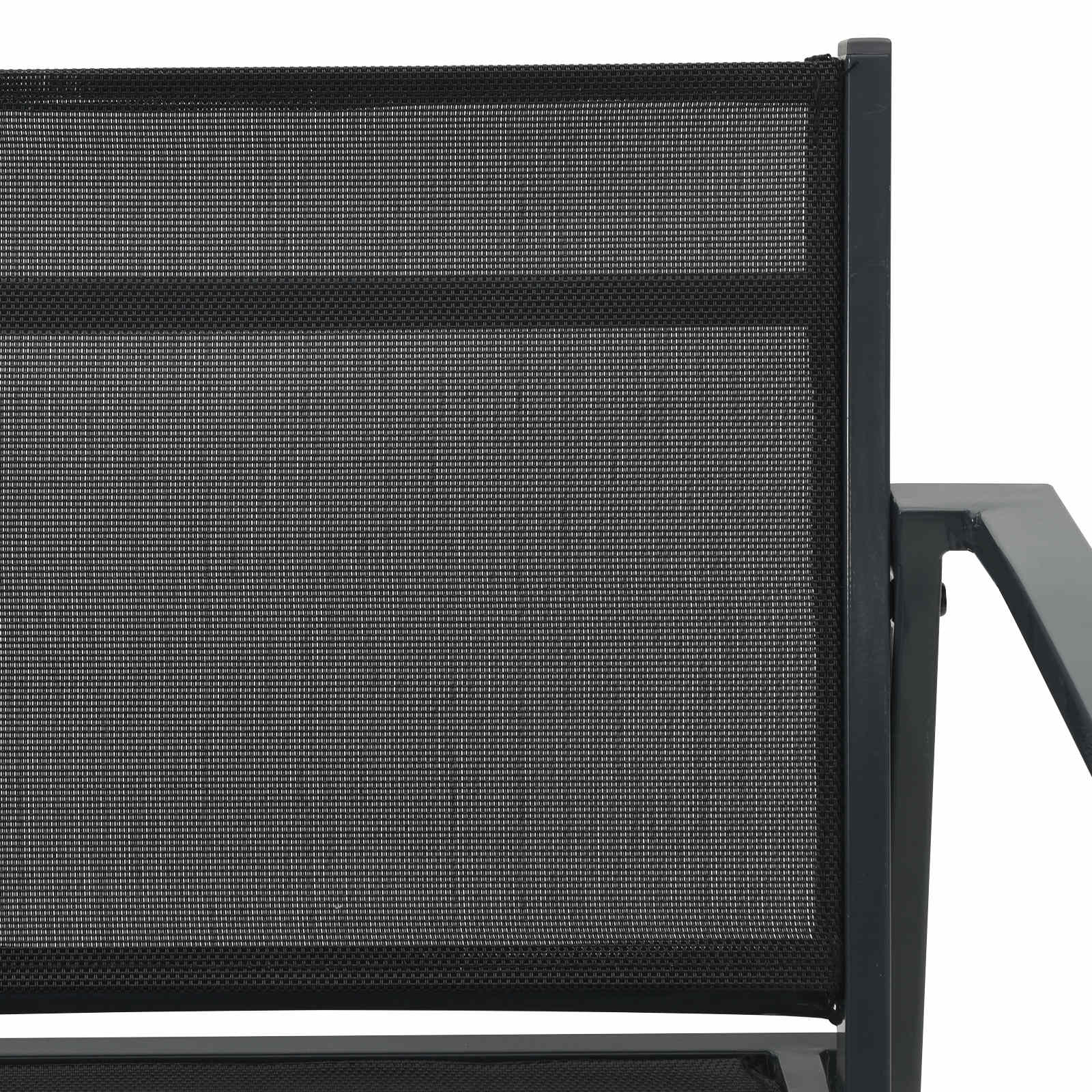 vidaXL vidaXL Garden Chairs 2 pcs Black and Anthracite 53.5 x 59 x 77 cm -