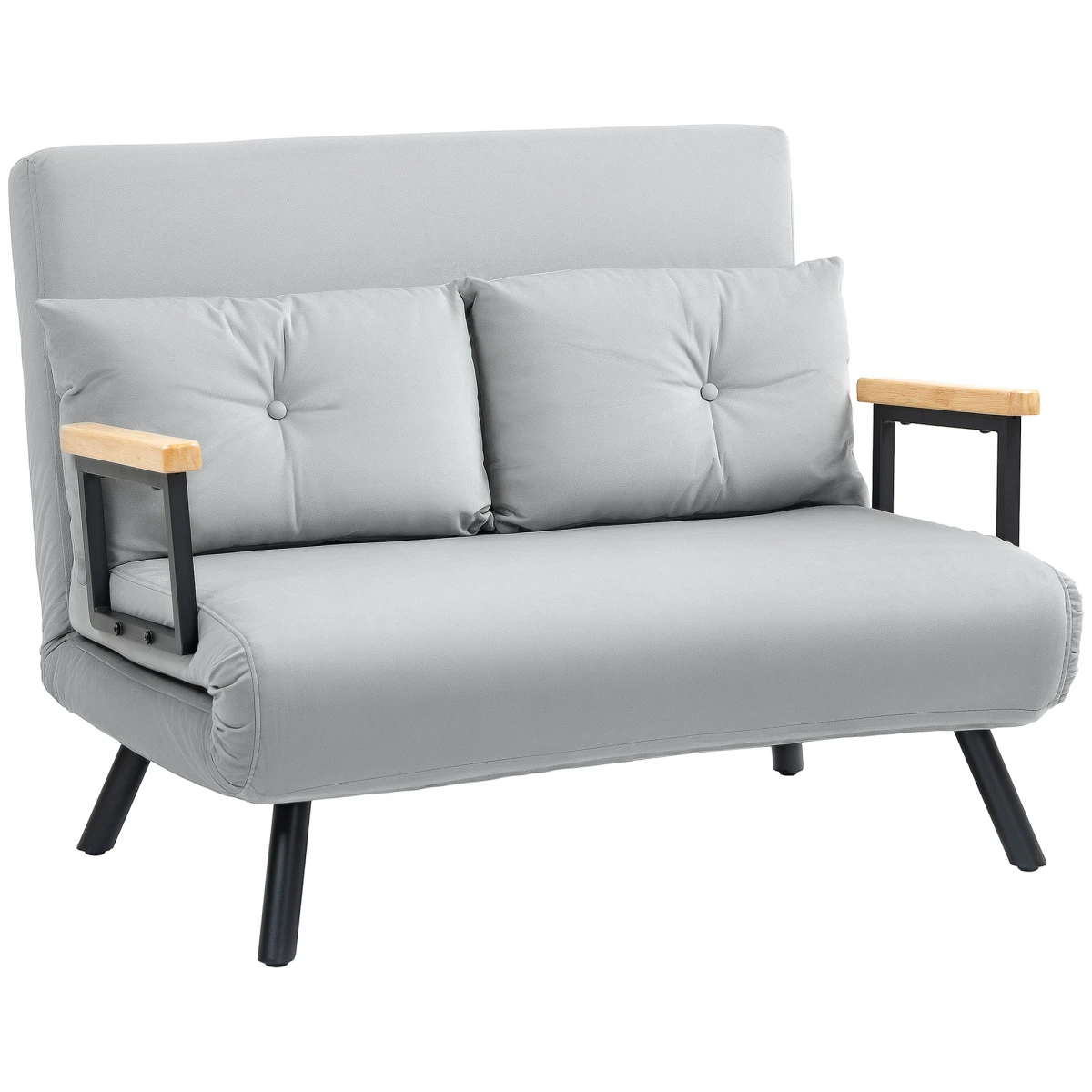Modern Loveseat Bed 52inW FourInOneComfort For SmallSpaces by HOMCOM