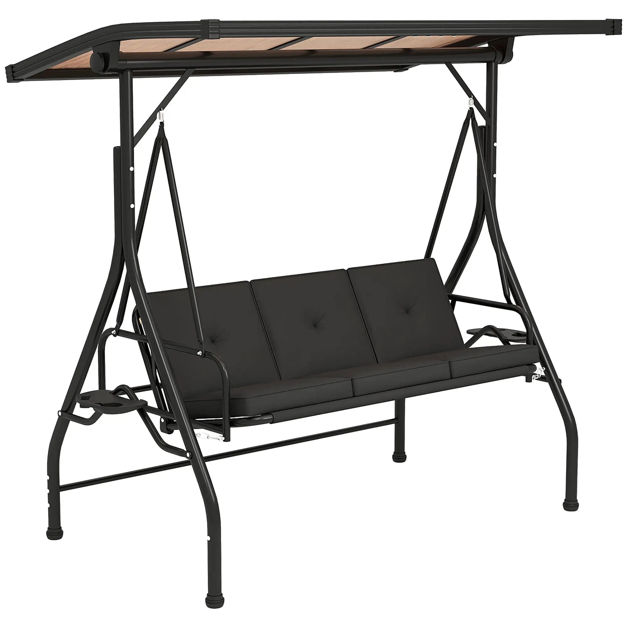 Outsunny Outsunny 3 Seater Garden Swing Seat Bed, Convertible Swing Chair - Hammocks