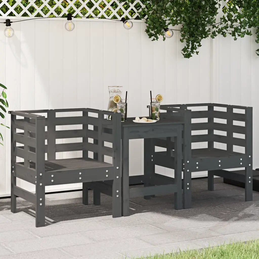 vidaXL vidaXL Garden Chairs 2 pcs 61.5x53x71 cm Solid Wood Pine - Garden Chairs