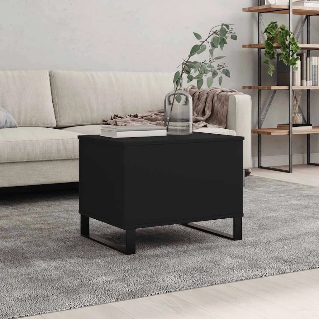 VidaXL Coffee Table 60cm By 44.5cm By 45cm Black Oak Finish For Modern Living Room by vidaXL