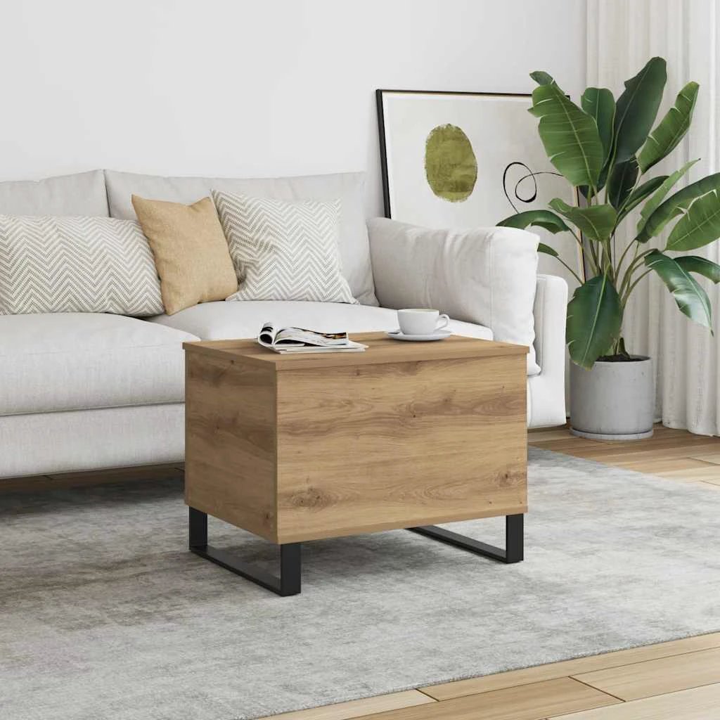 VidaXL Coffee Table 60cm By 44.5cm By 45cm Black Oak Finish For Modern Living Room by vidaXL