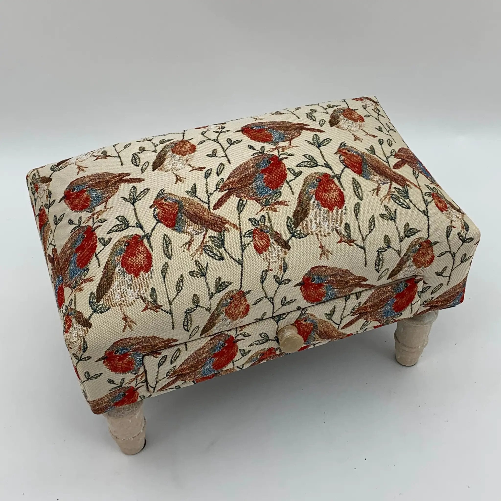 MSL ROBIN FABRIC FOOTSTOOL WITH DRAWER - Footstool