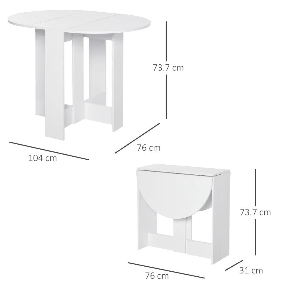 HOMCOM Folding Drop Leaf Dining Table Foldable Bar Table for Small Kitchen - Uncategorized Dining Table