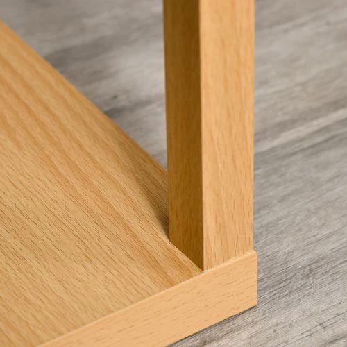HOMCOM 4-Tier Floor Lamp, Floor Light with Storage Shelf, Natural 3-Tier - Lamp